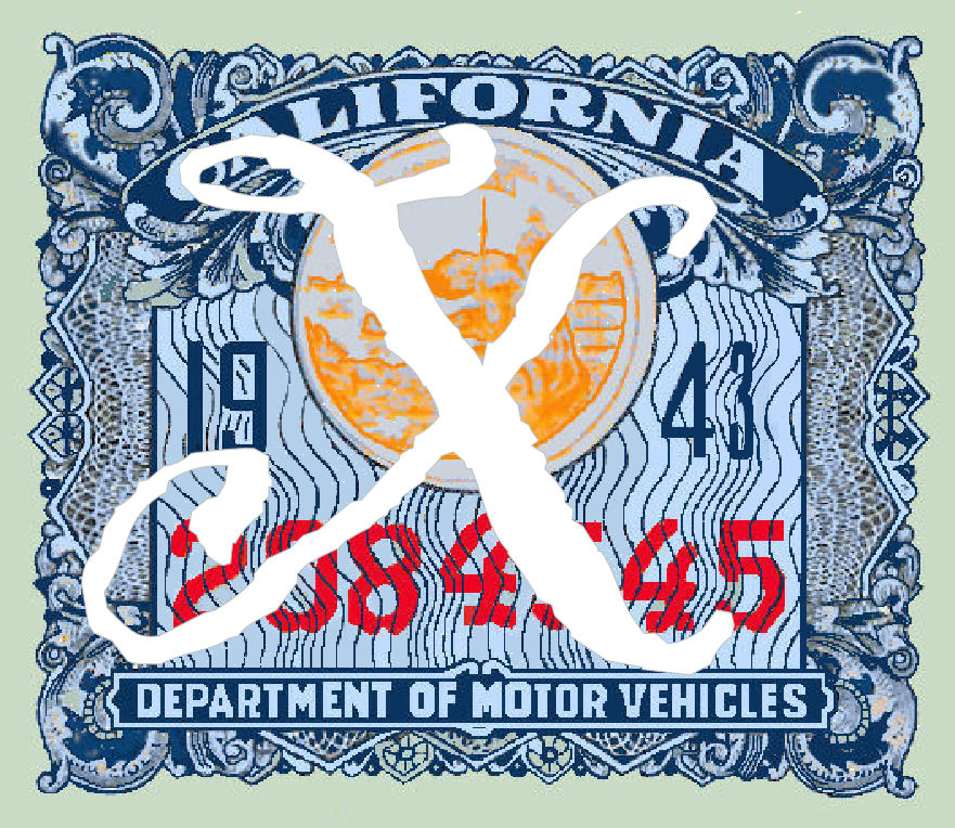 (image for) 1943 California registration inspection sticker